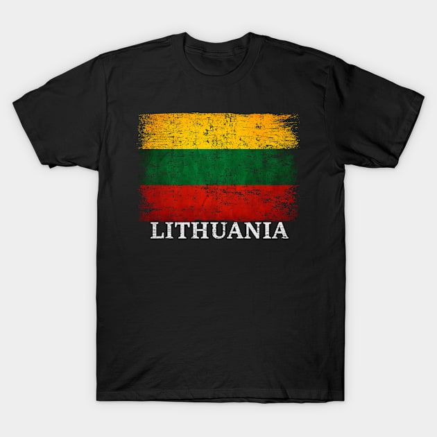 Lithuania Flag Gift Women Men Children Lithuania Vintage T-Shirt by Henry jonh